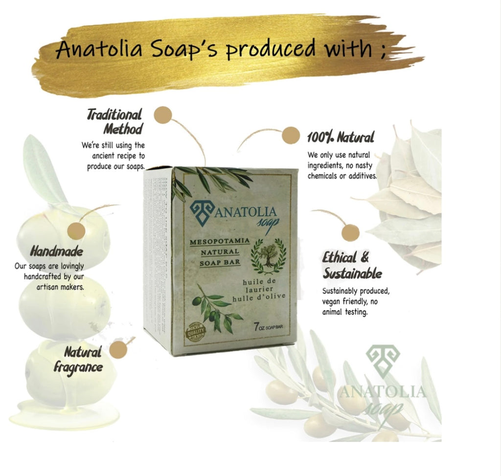 🫒 Anatolia Aleppo Seife –                  100 % Olivenöl